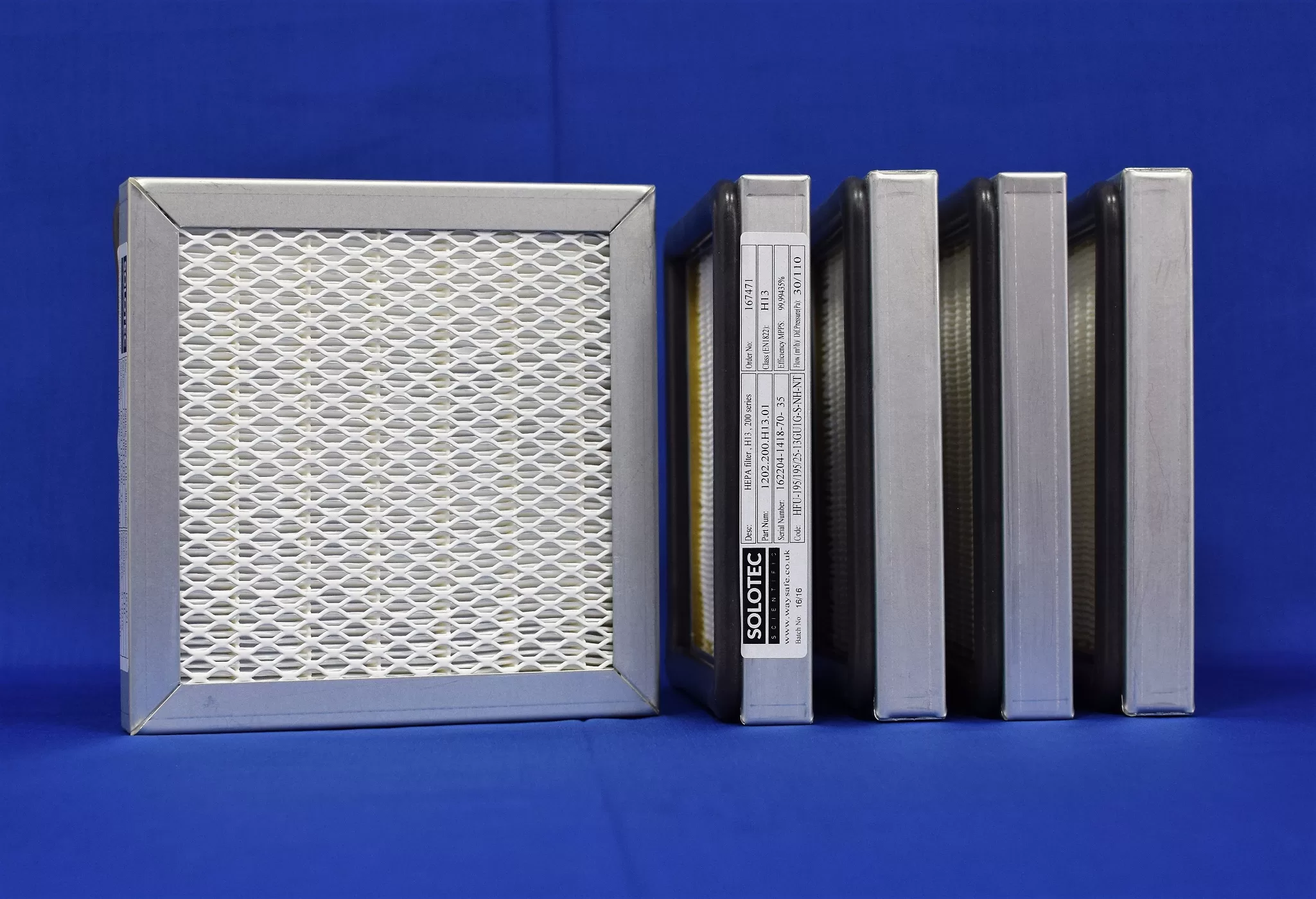 Pack of 5. HEPA filter 200 series - H13 with test certificate