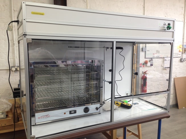 Bespoke Soil Sample Drying Cabinet for Asbestos Testing Sample Drying Fume Enclosure